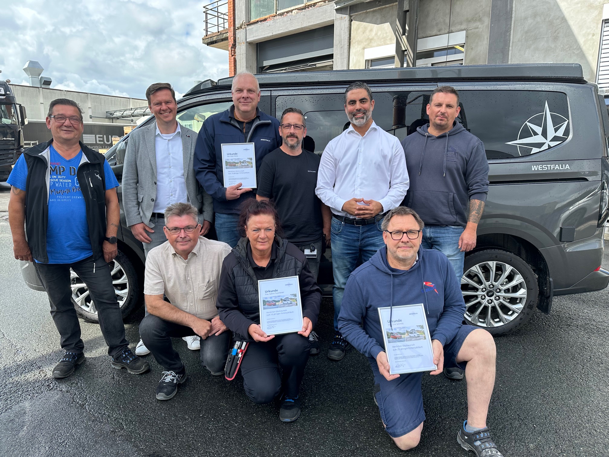 Jubilare bei Westfalen Mobil (01.07.2024)